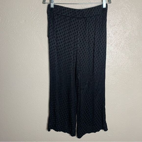 Madewell Drapey Jacquard Huston Pull On Crop Pants polka dot black - Picture 5 of 14